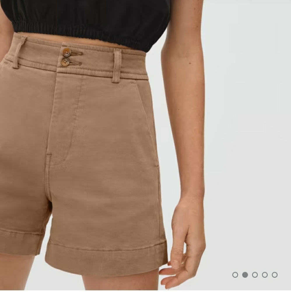 Way-high canvas shorts